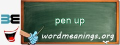 WordMeaning blackboard for pen up